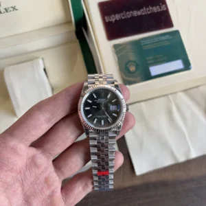 36mm Rolex Datejust Mint Green Dial Super Clone 904L Stainless Steel Jubilee Bracelet 3235 Movement