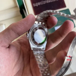 36mm Rolex Datejust Mint Green Dial Super Clone 904L Stainless Steel Jubilee Bracelet 3235 Movement