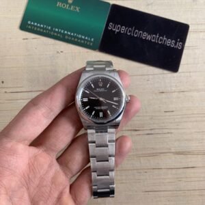 Clean Factory Oyster Perpetual 36mm Black Face Replica Watch With Clone Movement