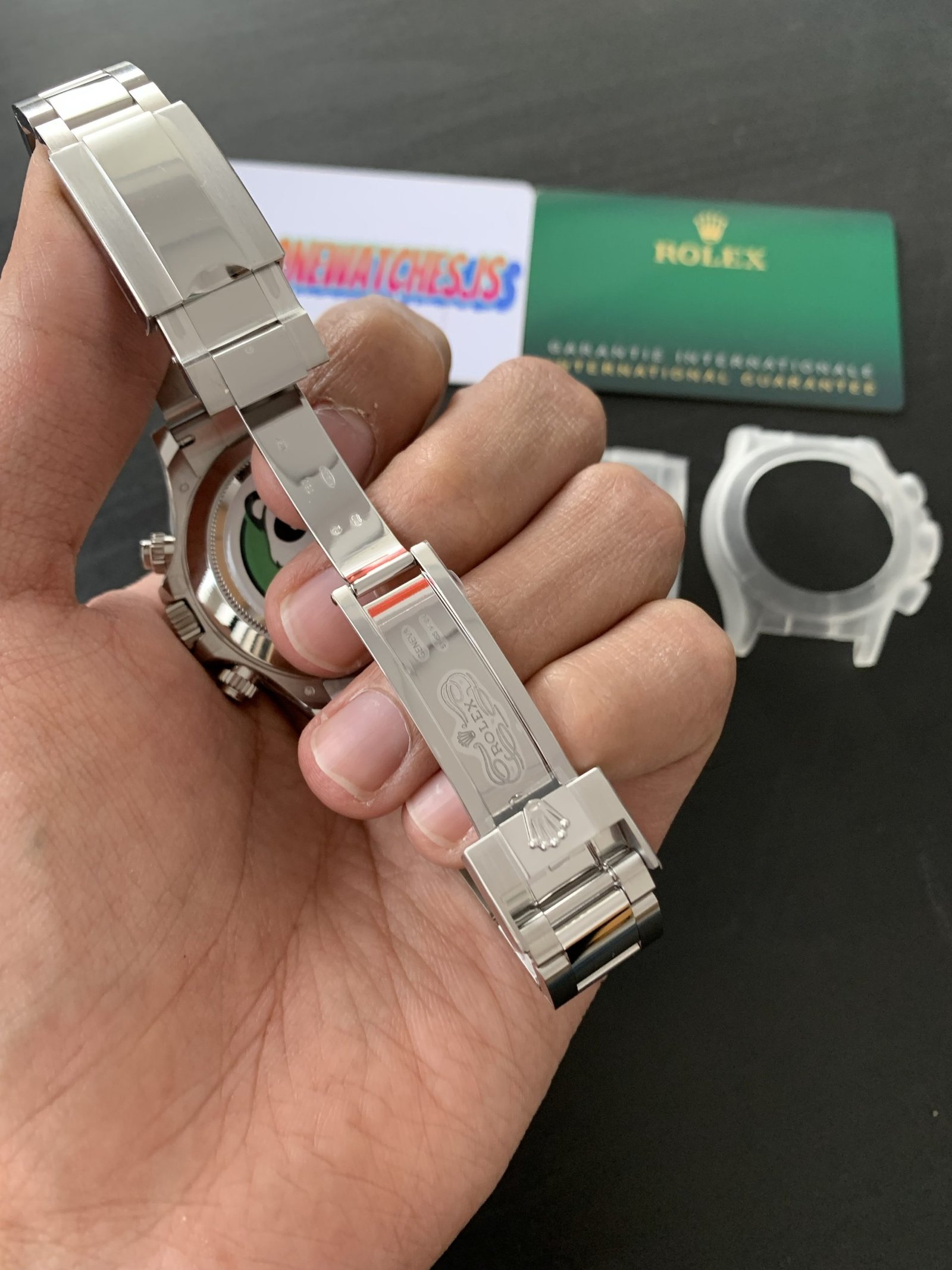 Fake Rolex Daytona Ref.116520 White Dial Stainless Steel Bezel 4130 Movement