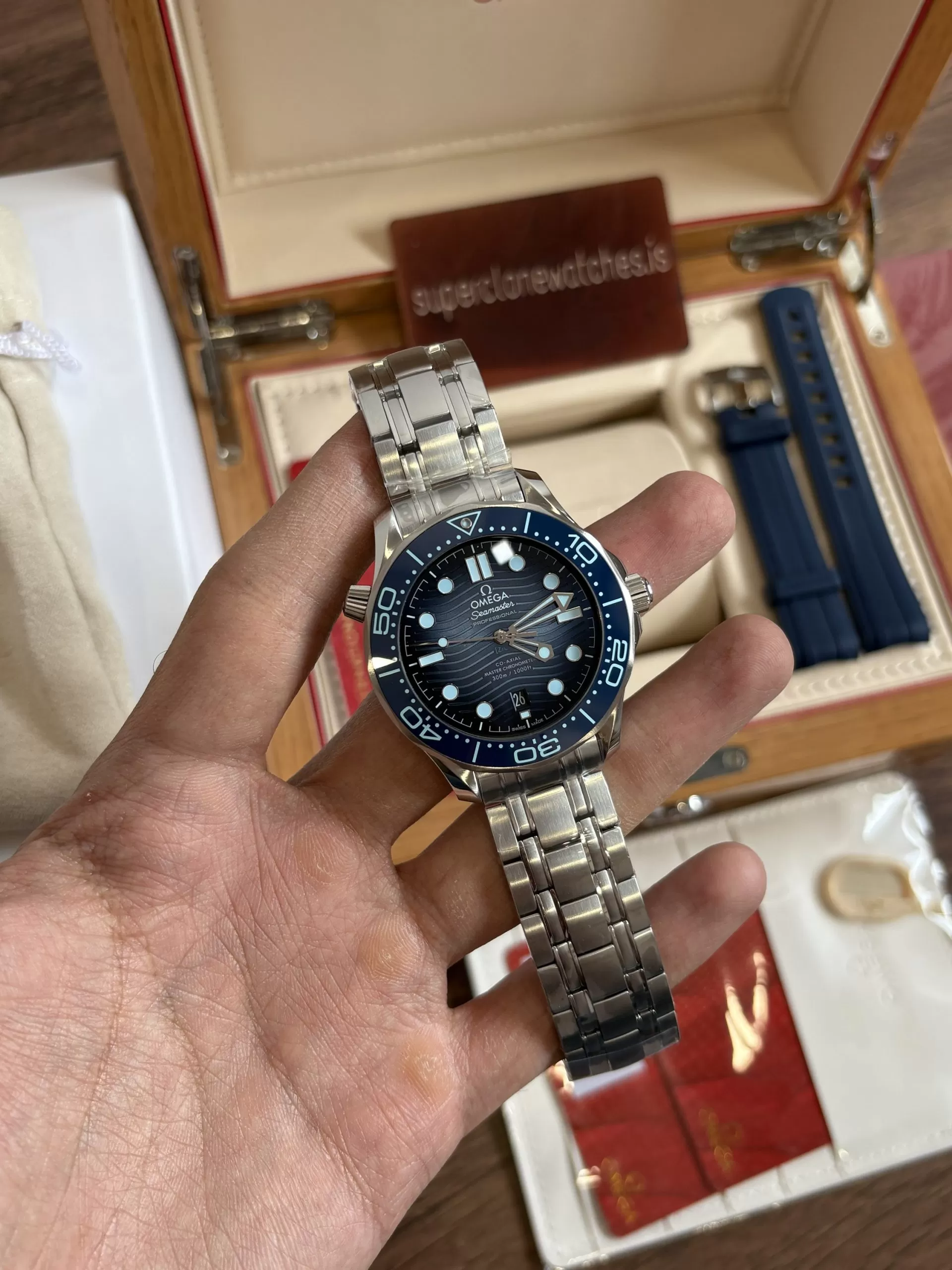 Omega Seamaster 300 Summer Blue Super Clone