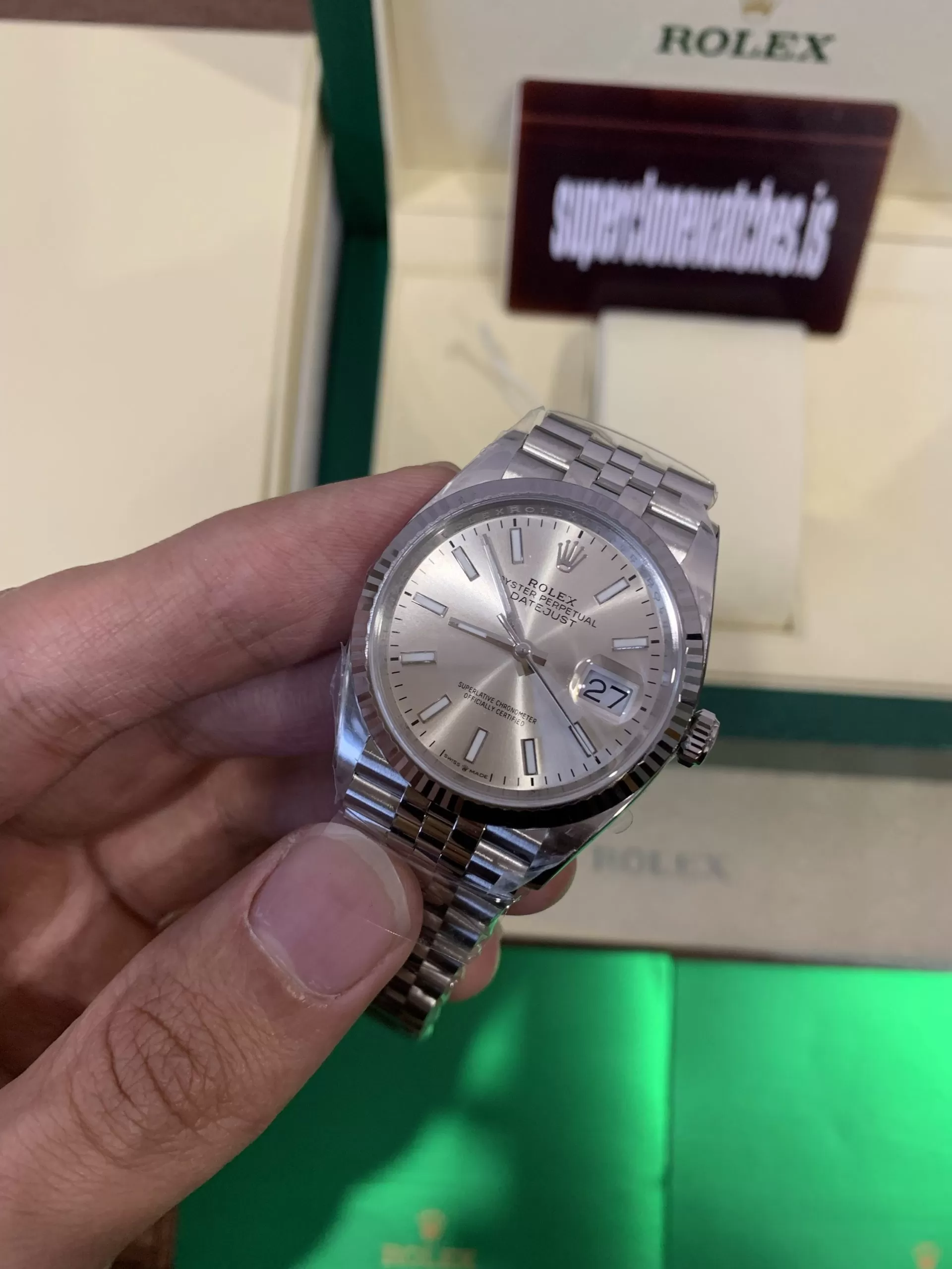 Replica Rolex Datejust 36mm Silver Dial Jubilee Bracelet Clone 3235 Movement