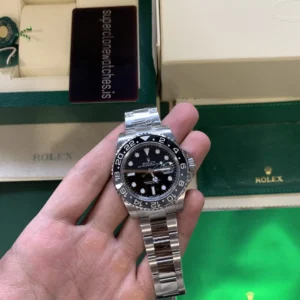 Rolex Bruce Wayne Replica GMT Master 2 904L Stainless steel Oyster Bracelet 3285 Movement