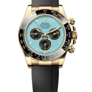 Rolex Daytona Oysterflex Yellow Gold Turquoise Blue Dial Super Clone