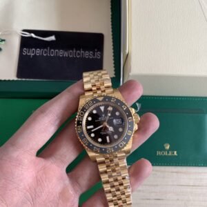 Rolex GMT Master 2 Gold Jubilee 126718GRNR Replica 3285 Clone Movement
