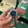 Super Rolex Day Date 40 Replica Blue Ombré 18k White Gold Plated Heavy Weight